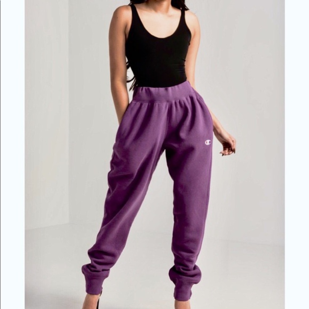 CHAMPION PURPLE REVERSE WEAVE SWEATPANTS